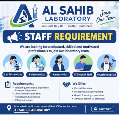 Laboratory Experiences Staff Required