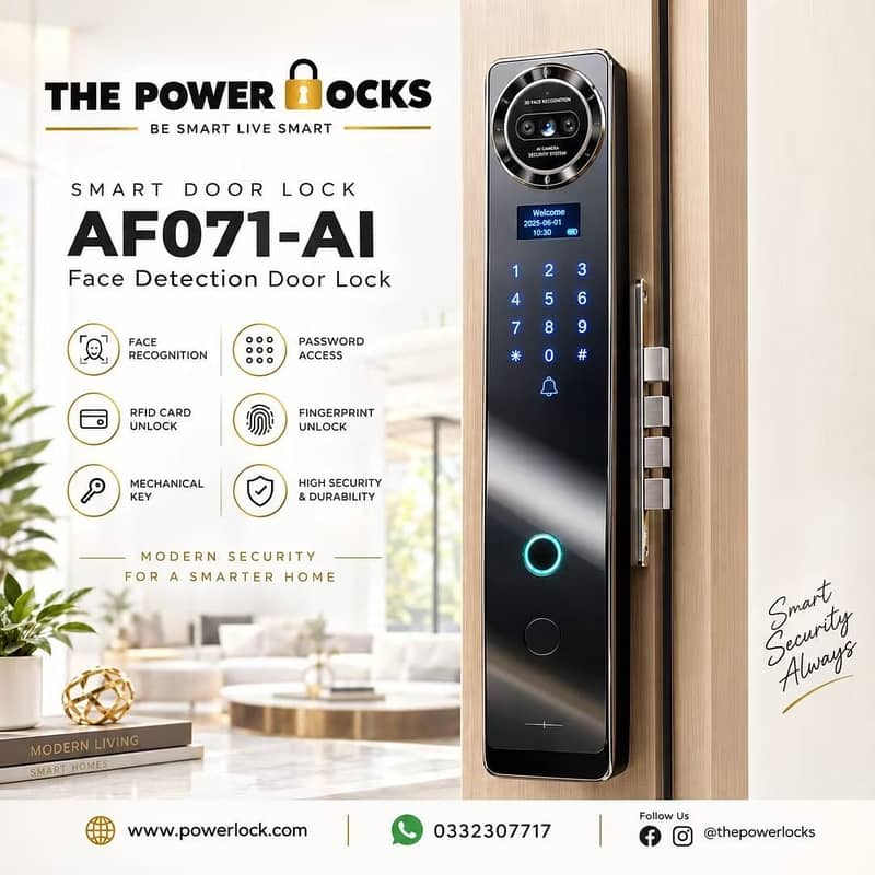 Advanced Door Lock SF-059 | Keyless Entry | Fingerprint & PIN Securit 2