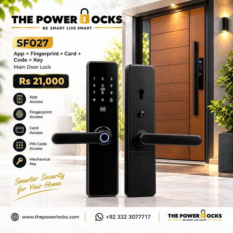 Advanced Door Lock SF-059 | Keyless Entry | Fingerprint & PIN Securit 3