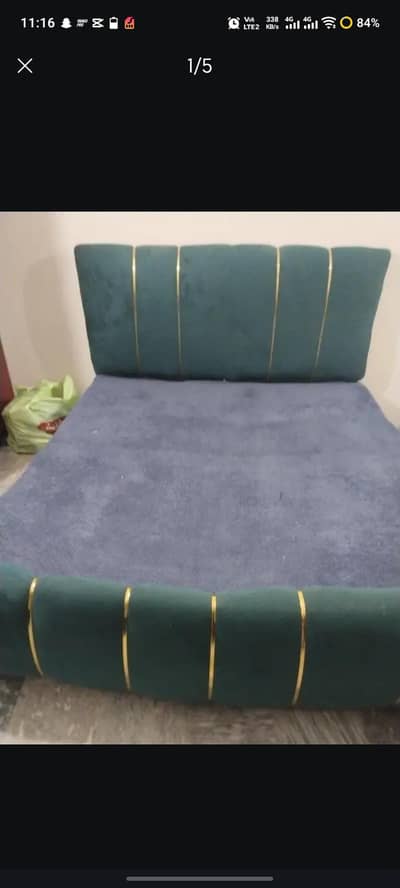 King Size Velvet Double Bed – Lahore