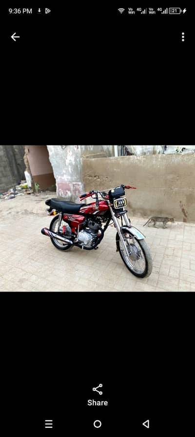 Honda 125 cg 2016 model Whatsapp number 03232596324