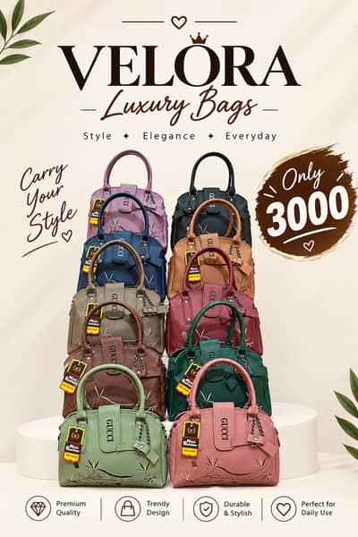 VELORA Luxury Handbags – Stylish & Elegant Collection | Only Rs. 3000