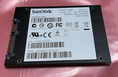 SanDisk 128 gb SSD 98 health
