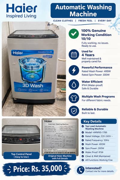 Haier Automatic Washing Machine