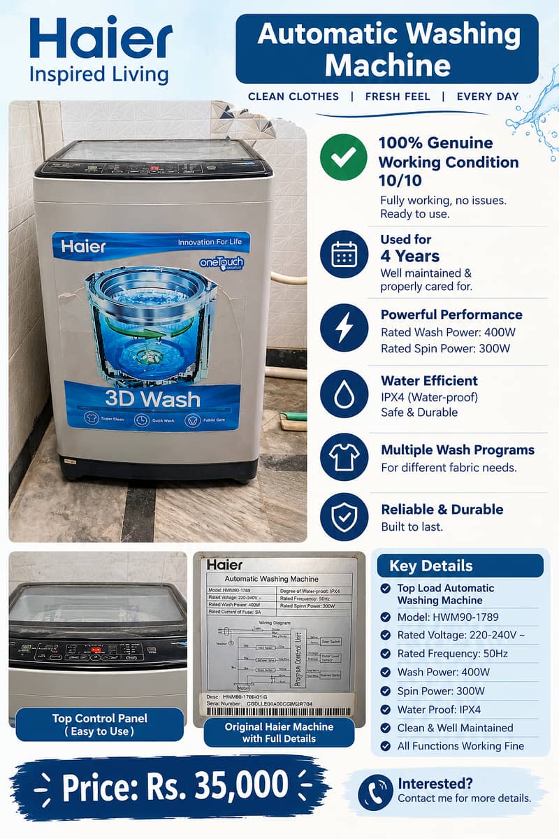 Haier Automatic Washing Machine 0