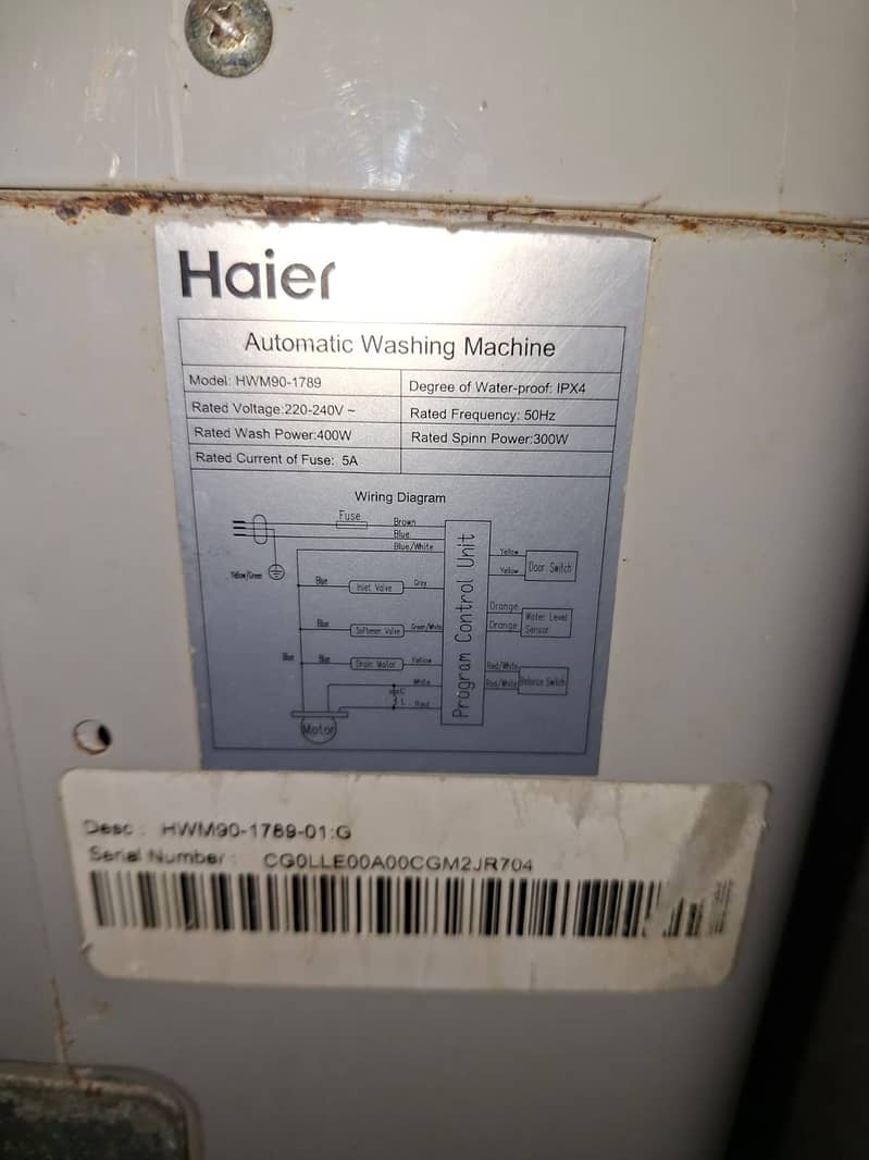 Haier Automatic Washing Machine 3