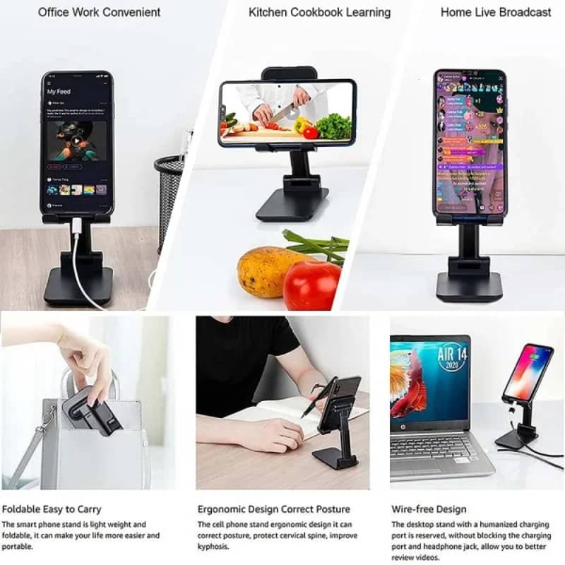 Universal Foldable Mobile & Tablet Stand | Adjustable Multi-Angle 5