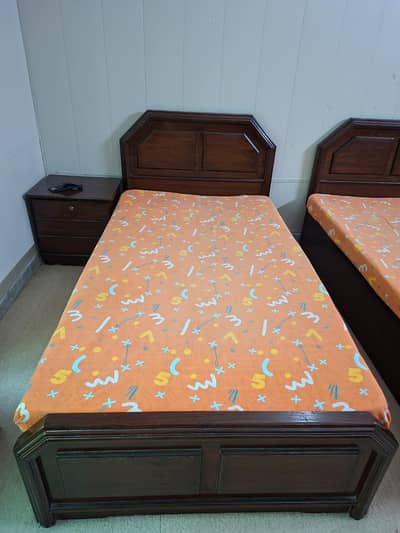 Two Single Beds with Side Tables – Excellent Condition