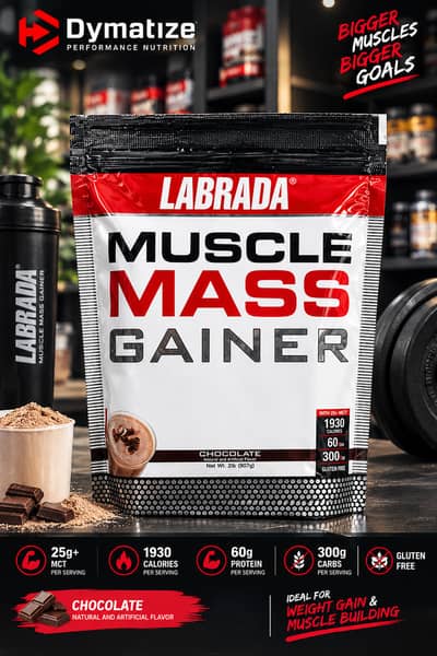 Labrada Muscle Mass Gainer 2LB – Chocolate Flavor | Weight Gain