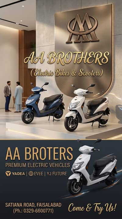 Evee/yadea/yj future/AA brother satiana road/electric bike/scooty