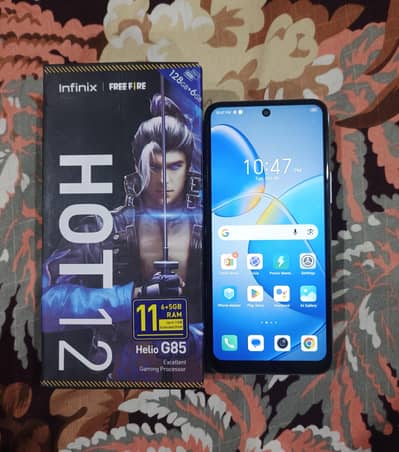 Infinix Hot 12 128/6GB Ram with box and charger for sale