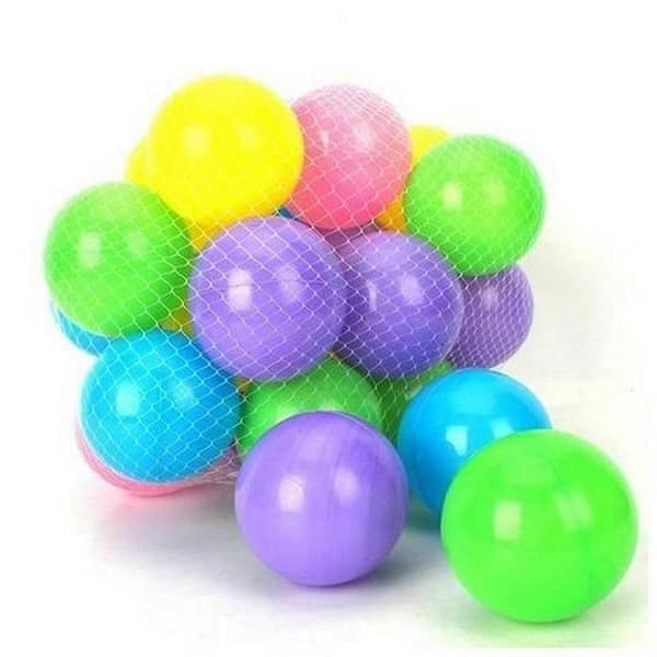 T  15 Soft Plastic Tent Balls Set For Kids - Multicolor