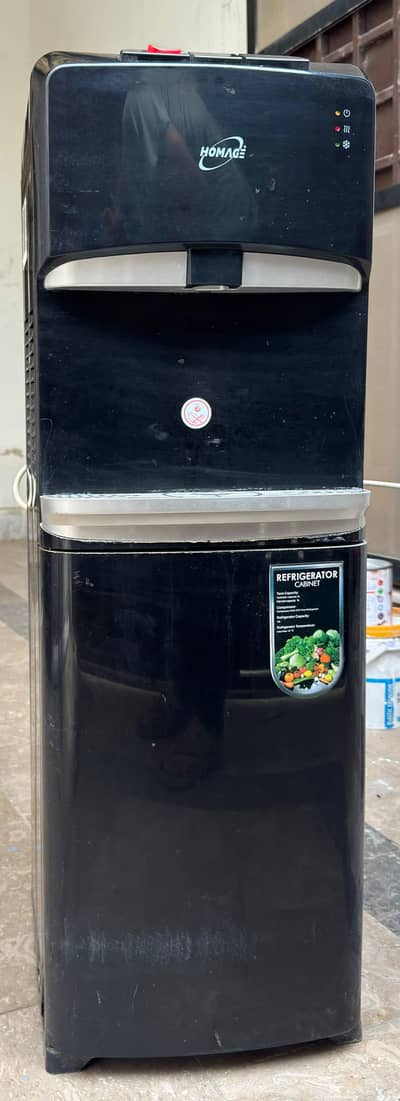 Homage Water Dispenser HWD-28 with Refrigerator Cabinet - Black