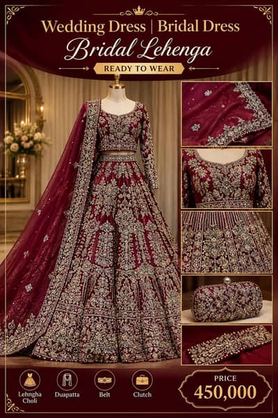 Wedding Dress | Bridal Dress | Bridal Lehenga | Ready to Wear