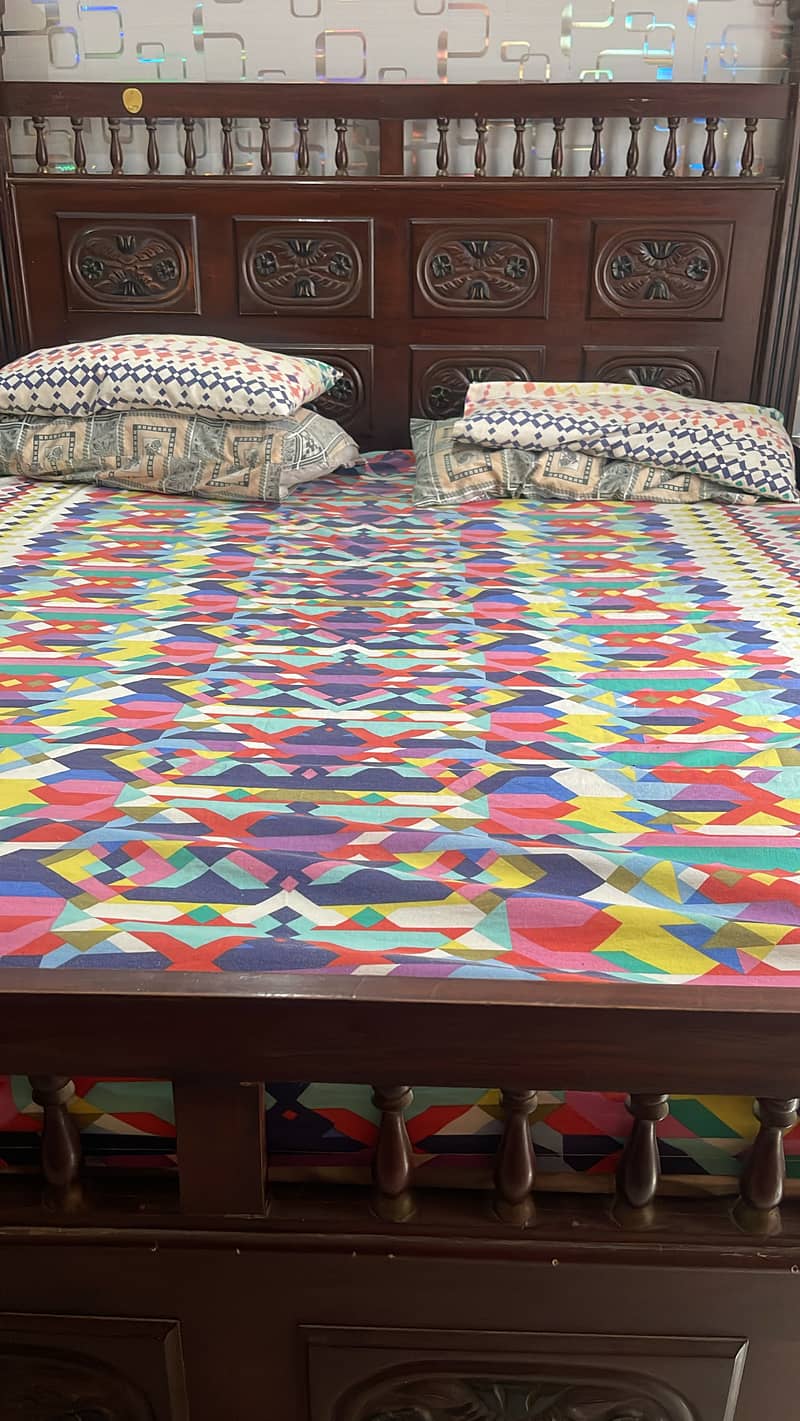 solid wood bed without mattress 0