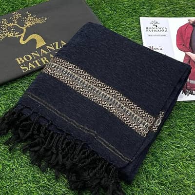 men's velvet shawl blue 3 Yard Winter party wear