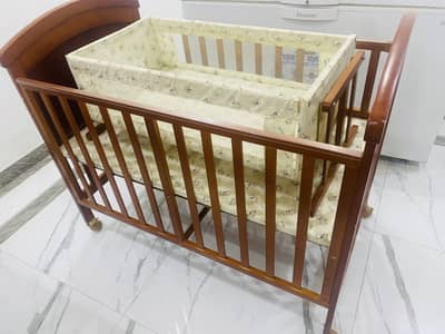 Baby Wooden Bed and swing