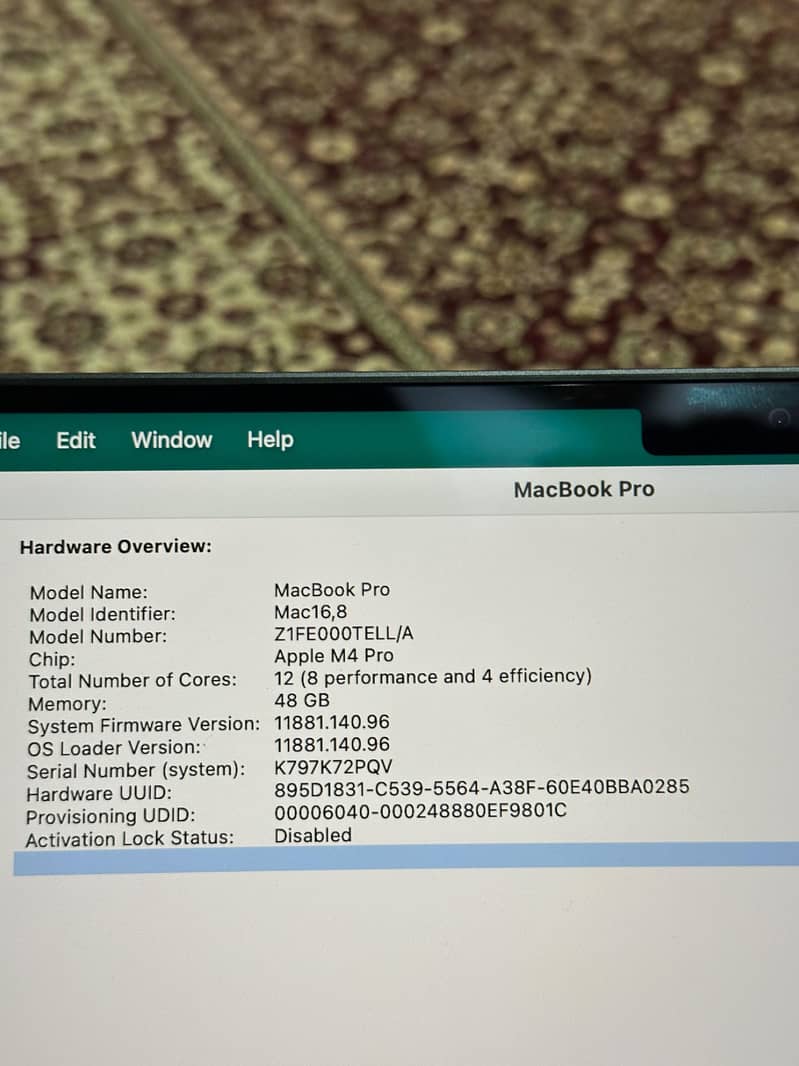 macebook m4 pro 5