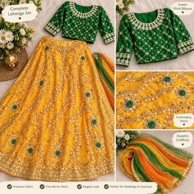 Organza Lehenga for Sale | 10/10 Condition | Only 1 Time Worn