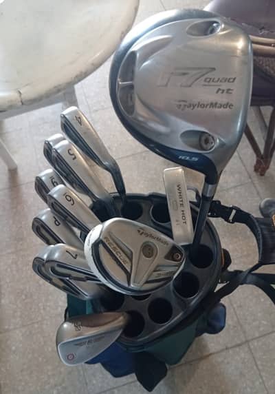Golf clubs and bag