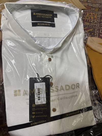 Gulahmed Ambassador stitched Kurta Shalwar Regular fit Size large