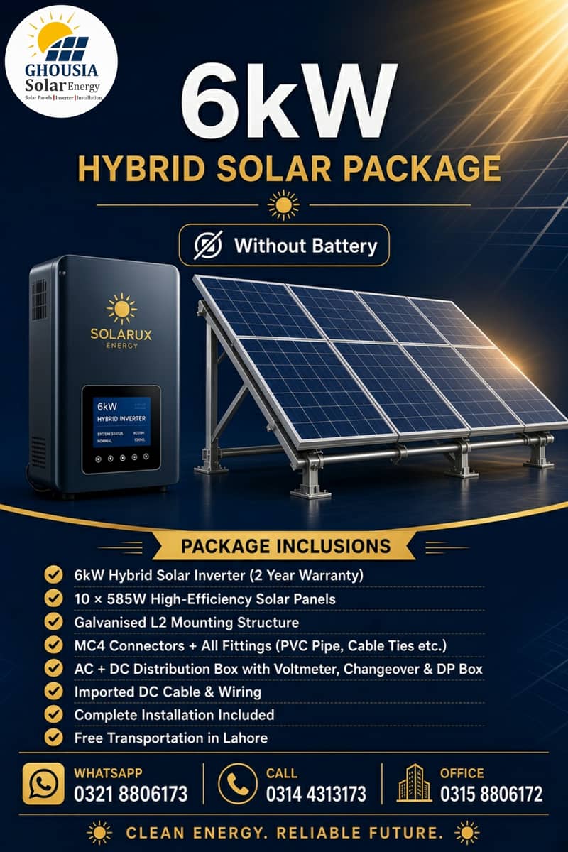 6kW Hybrid Solar Solution / Complete Setup 0