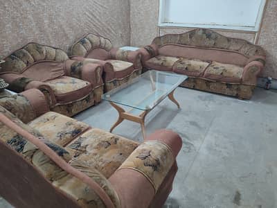 7 Seater Sofa with Center and Corner Tables