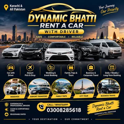 Rent a Car With Driver | Wedding, Tours & Airport Pick & Drop