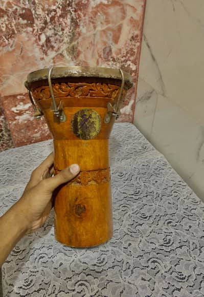 Vintage goblet drum Tunisian Darbuka antique piece