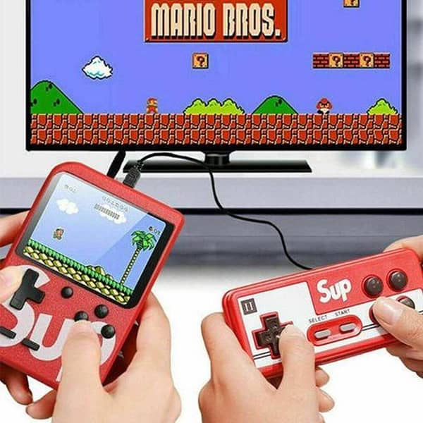 T  SUP - 2 Player Video Game 400 in 1 Portable Handheld Gaming Console - Red