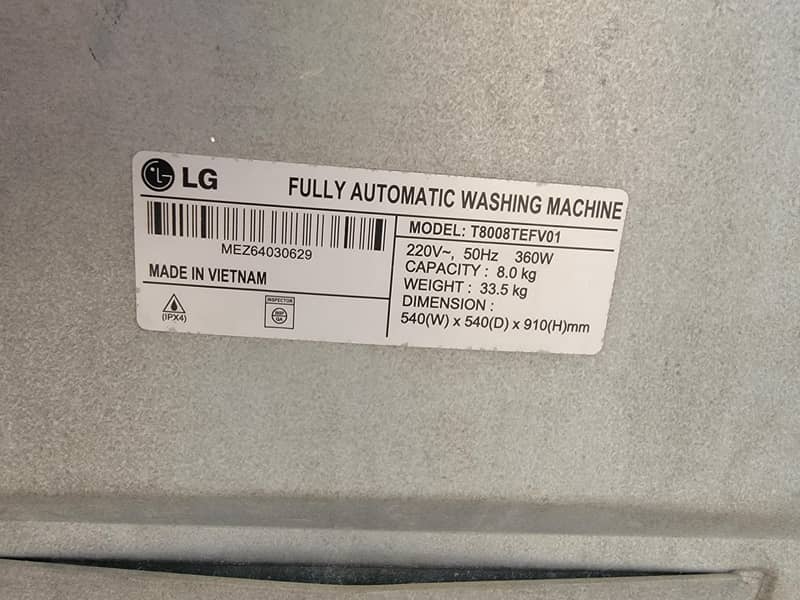 LG Automatically washing machine 2