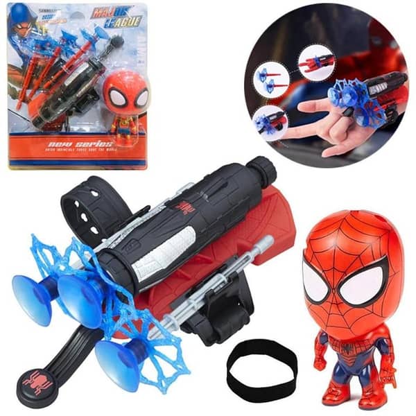 T  Spiderman Web Dart Shooter With Mini Action Figure Spiderman Toy