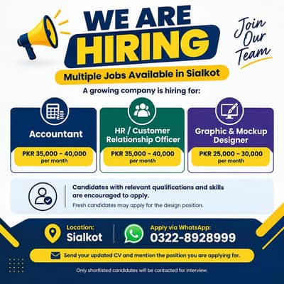 Accountant / HR Customer Relationship Officer / Graphic Designer