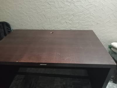 Large Computer / Office Table 5ft – Dark Brown Wooden Desk