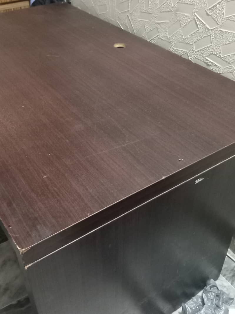 Large Computer / Office Table 5ft – Dark Brown Wooden Desk - Office ...