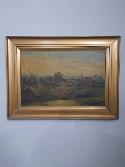 antique oil paintings lot
