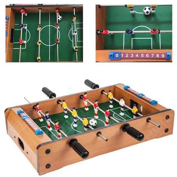 Wooden Soccer Football Game Table - Large - Multicolor