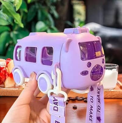 Car Bus Water Bottle for Kids | Cute Bus Shape Leakproof Water Bottle
