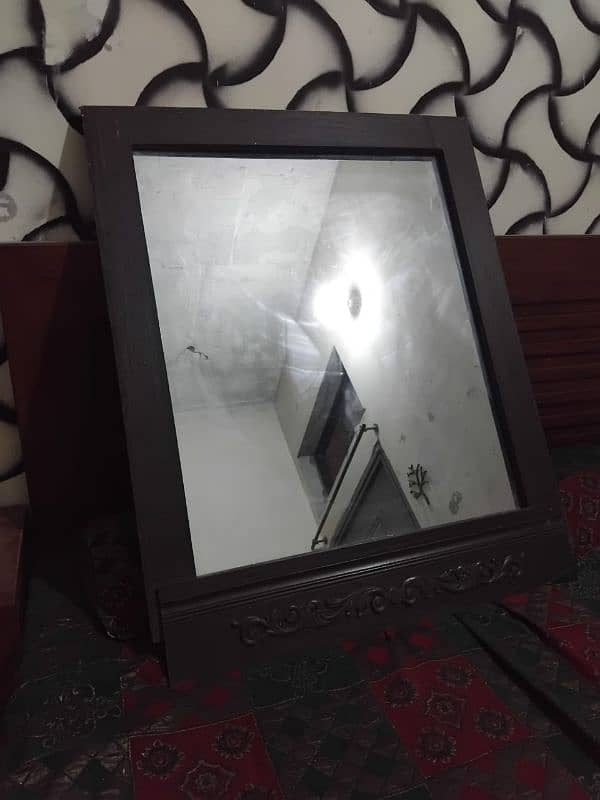 Bed +1 Side Table + Mirror Good Condition 11