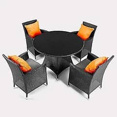 4 seater dining table set, outdoor furniture, rattan sofa set, swing