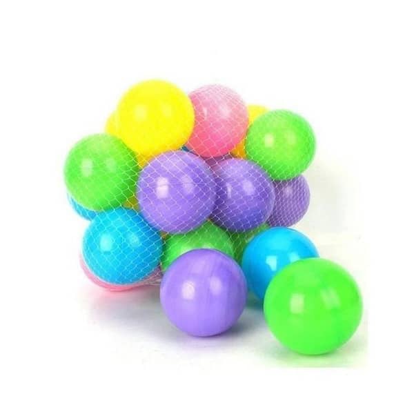 12 Soft Plastic Tent Balls Set For Kids - Multicolor -
