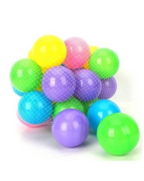 T  12 Soft Plastic Tent Balls Set For Kids - Multicolor -