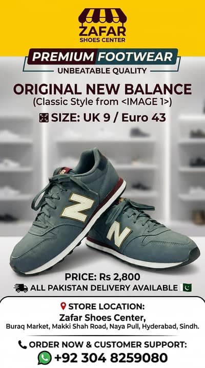 Original new balance   Uk 9 number euro 43 size  Pakistan delivery