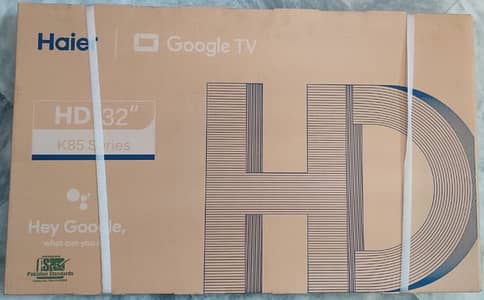 Haier Smart Led 32 inch model H32K85GX with Google TV (Box pack New)