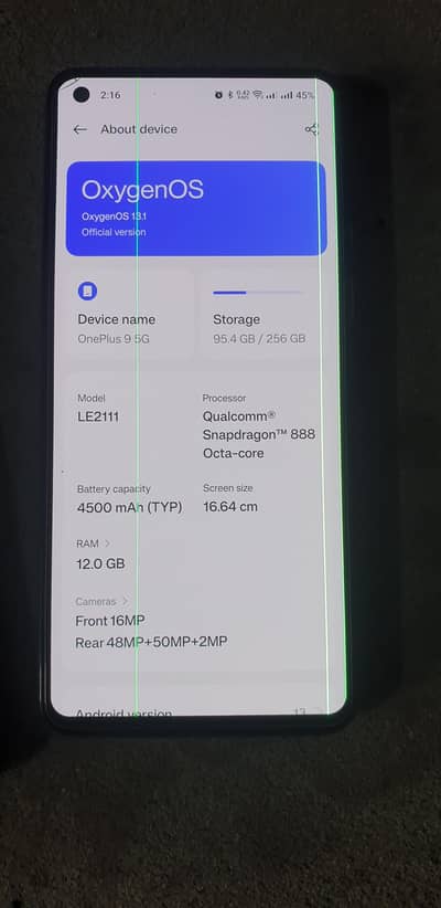 One Plus 9 12 256gb fast Processer only 3 lines