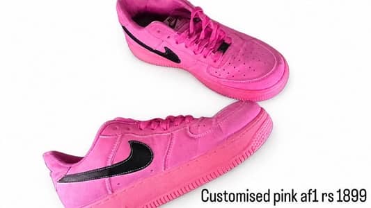 Nike air force 1 custom PINK rs 1899 only