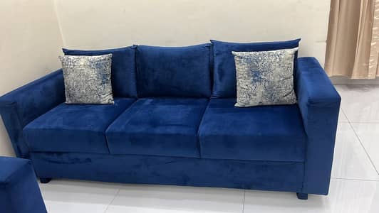 Blue Velvet Sofa