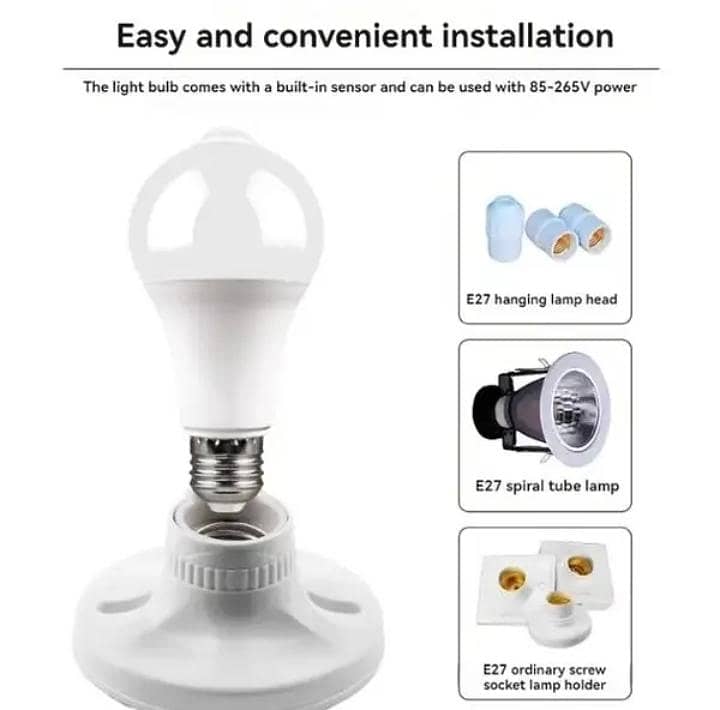 LED Motion Sensor Light Bulb 12W 2