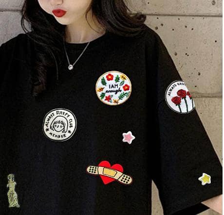2 Pcs "Always Sleepy Club Member" Embroidered Patches – Iron-On / Sew-On Cute Decorative Badges for Jackets, Jeans, Backpacks & Clothes R5855
