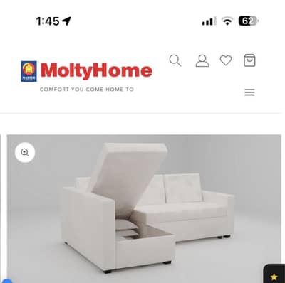 Sectional  sofa cum bed 2 years used